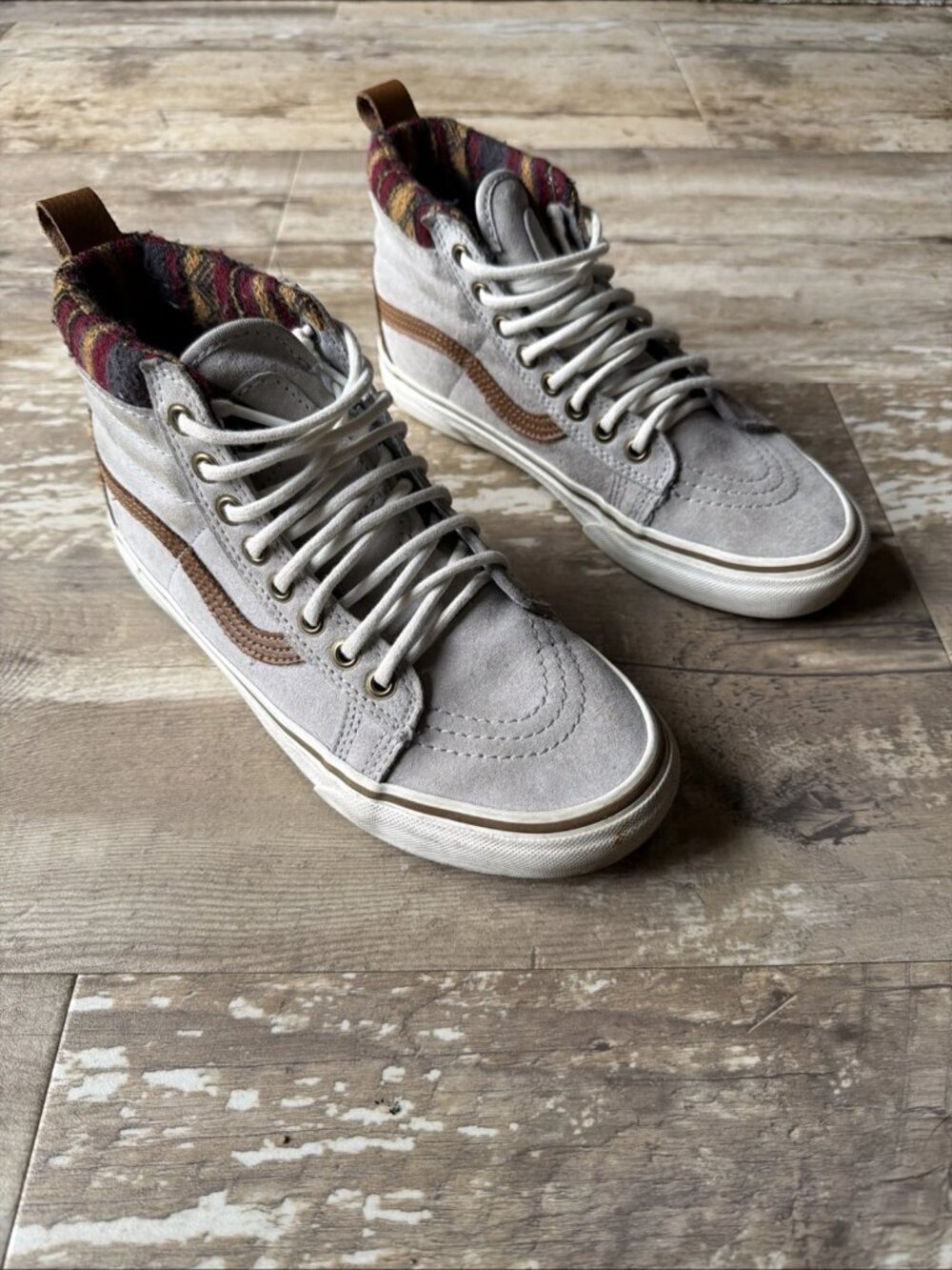 VANS SK8-Hi MTE Scotchgard Gray Tan Suede Hi Top Men’s 6/ Women 7.5